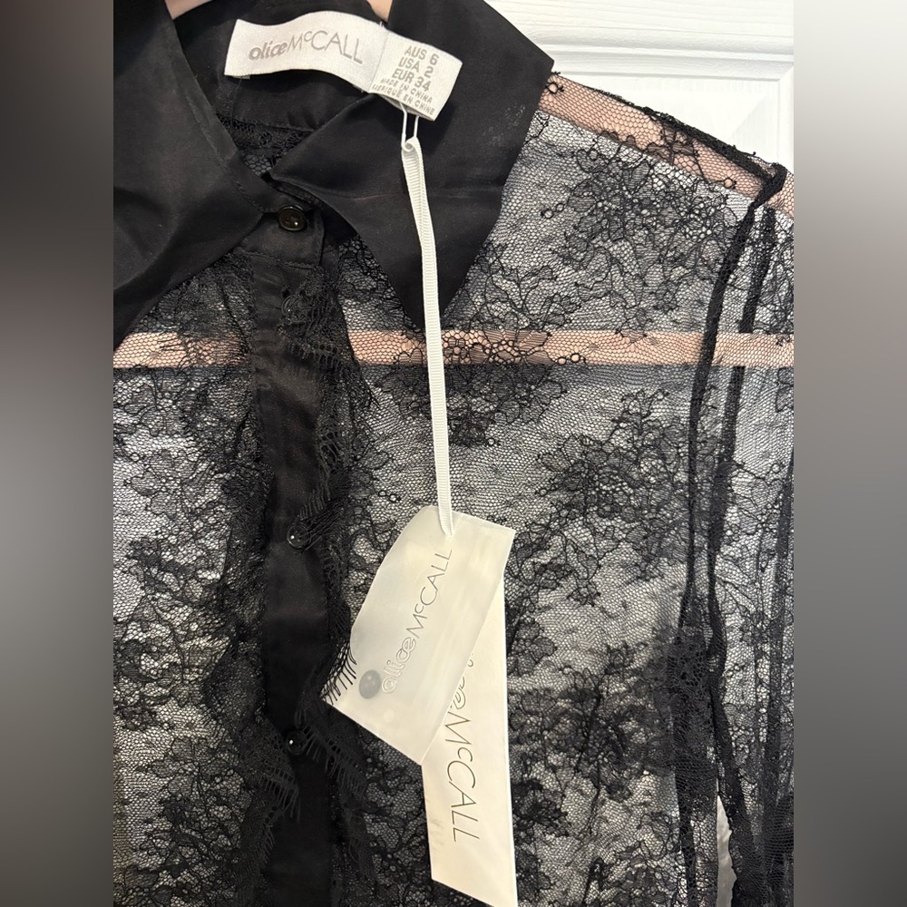 Alice McCall Black Lace Blouse - Picture 6 of 7